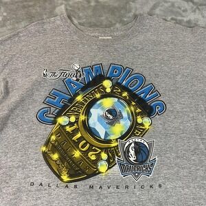 Dallas Mavericks Shirt Mens Large Gray NBA Basketball 2011 Champions Tee Gildan